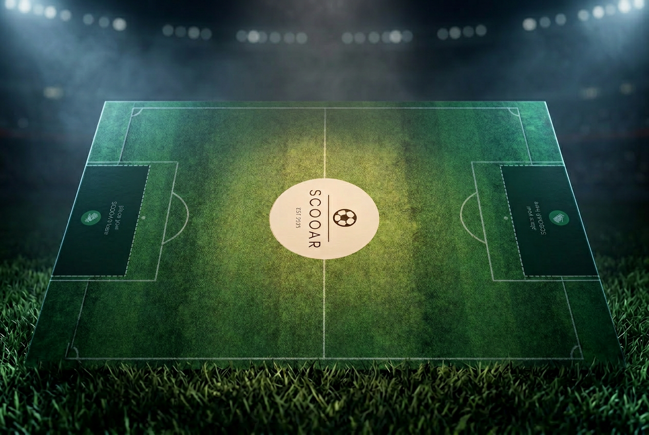 SCOOAR spelplan — fotbollsplanen som sällskapsspel